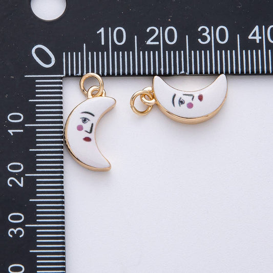 enamel moon charm
