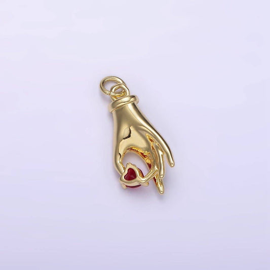 red gem hand charm