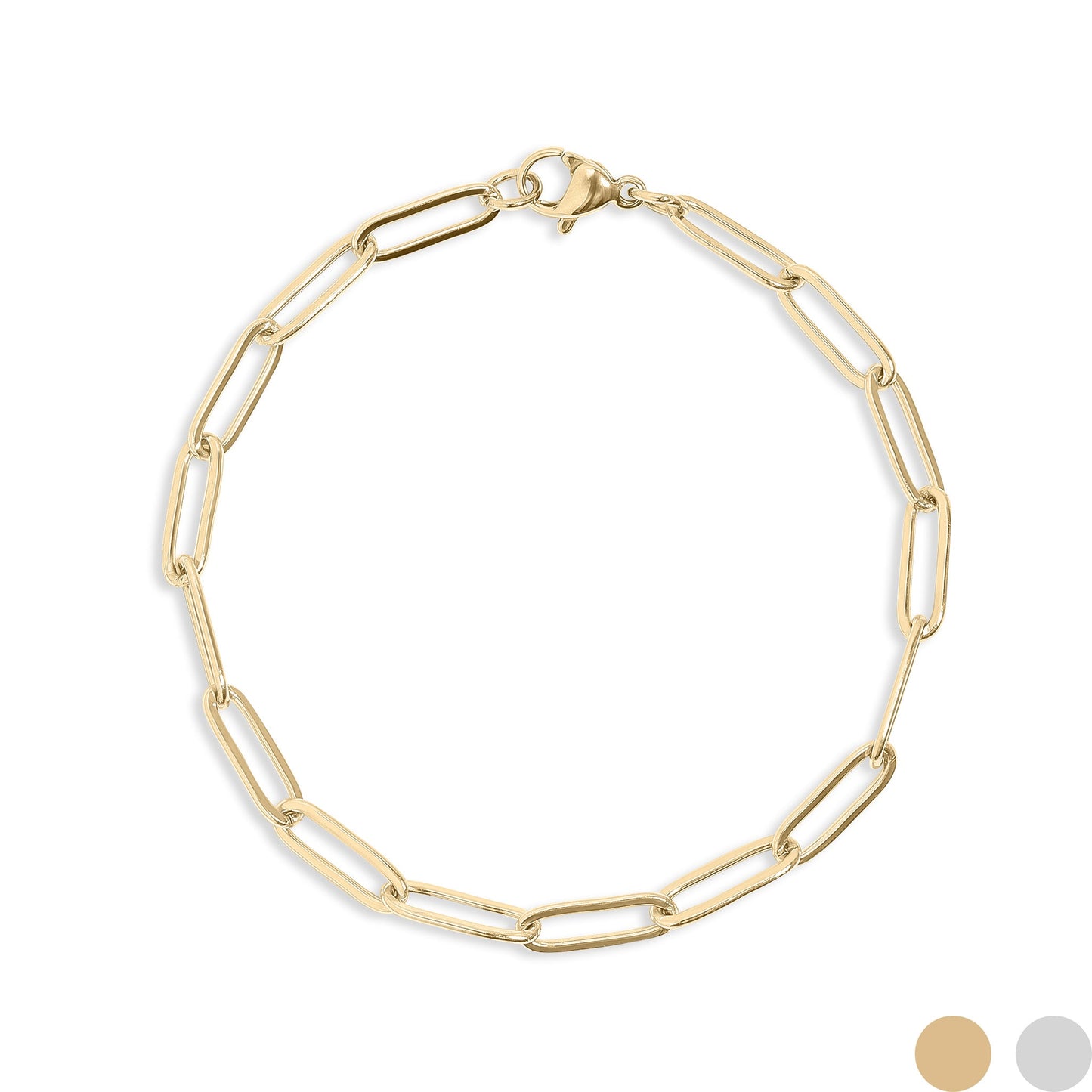 gold paperclip bracelet