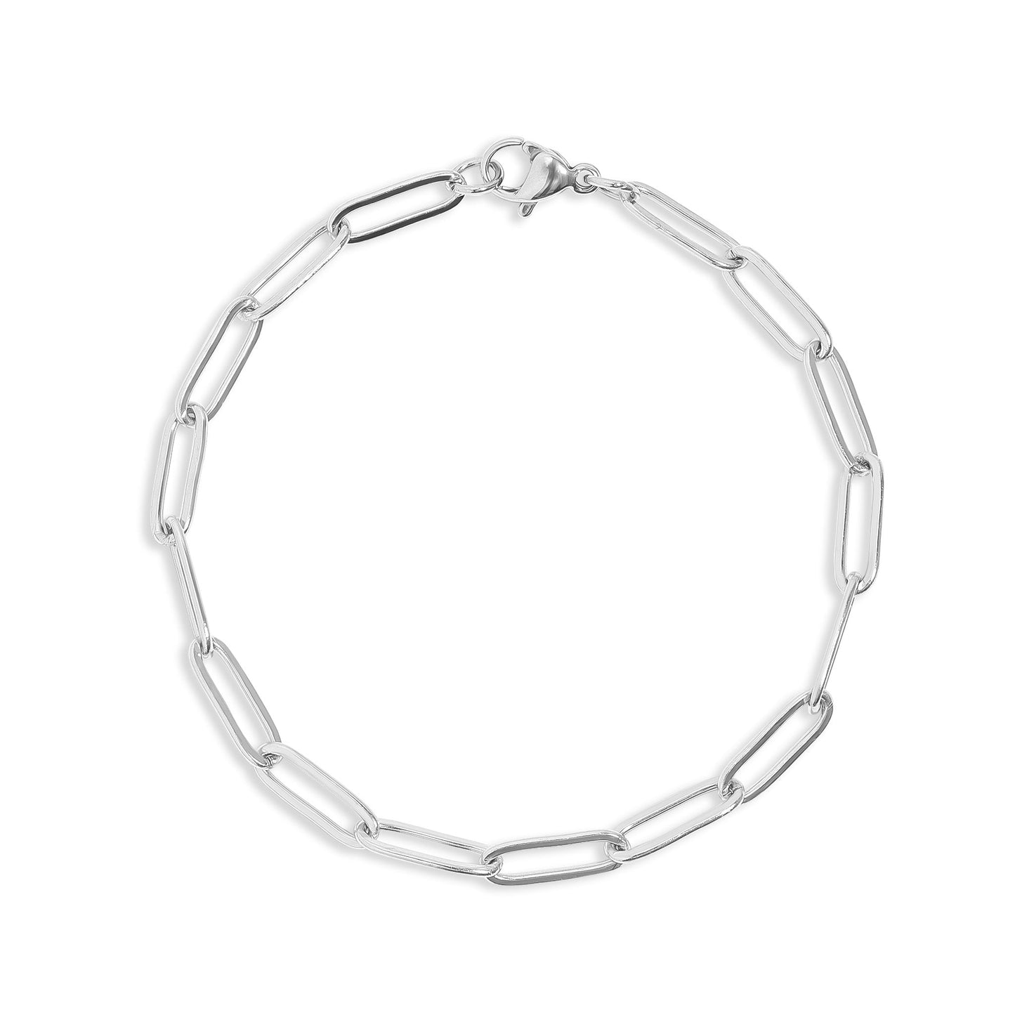 silver paperclip bracelet