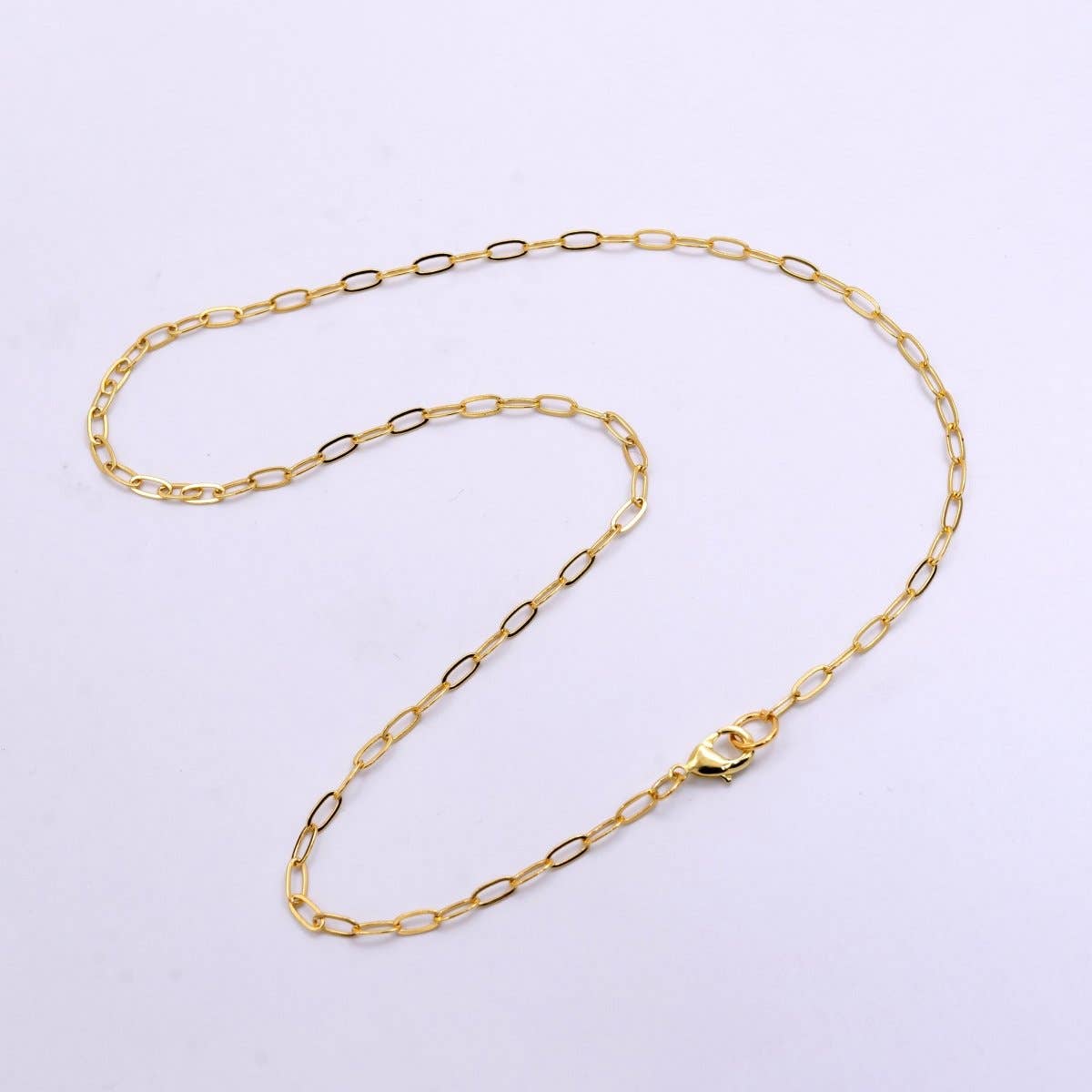 dainty gold paperclip necklace