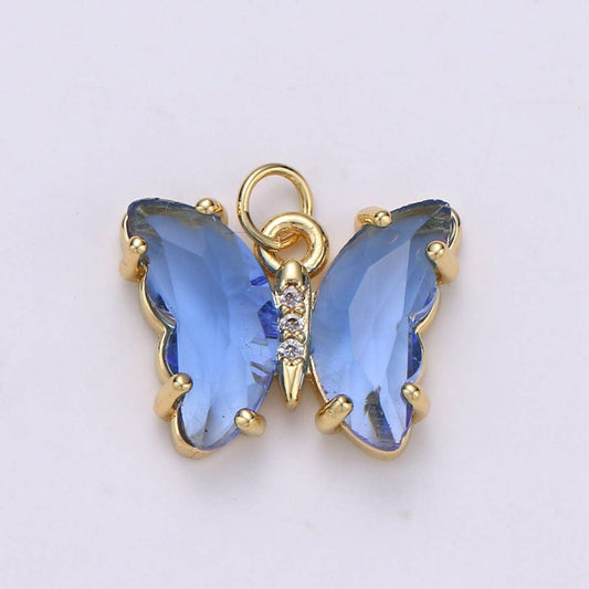 blue gem butterfly charm