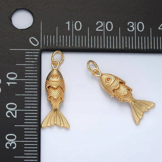 golden gem fish charm