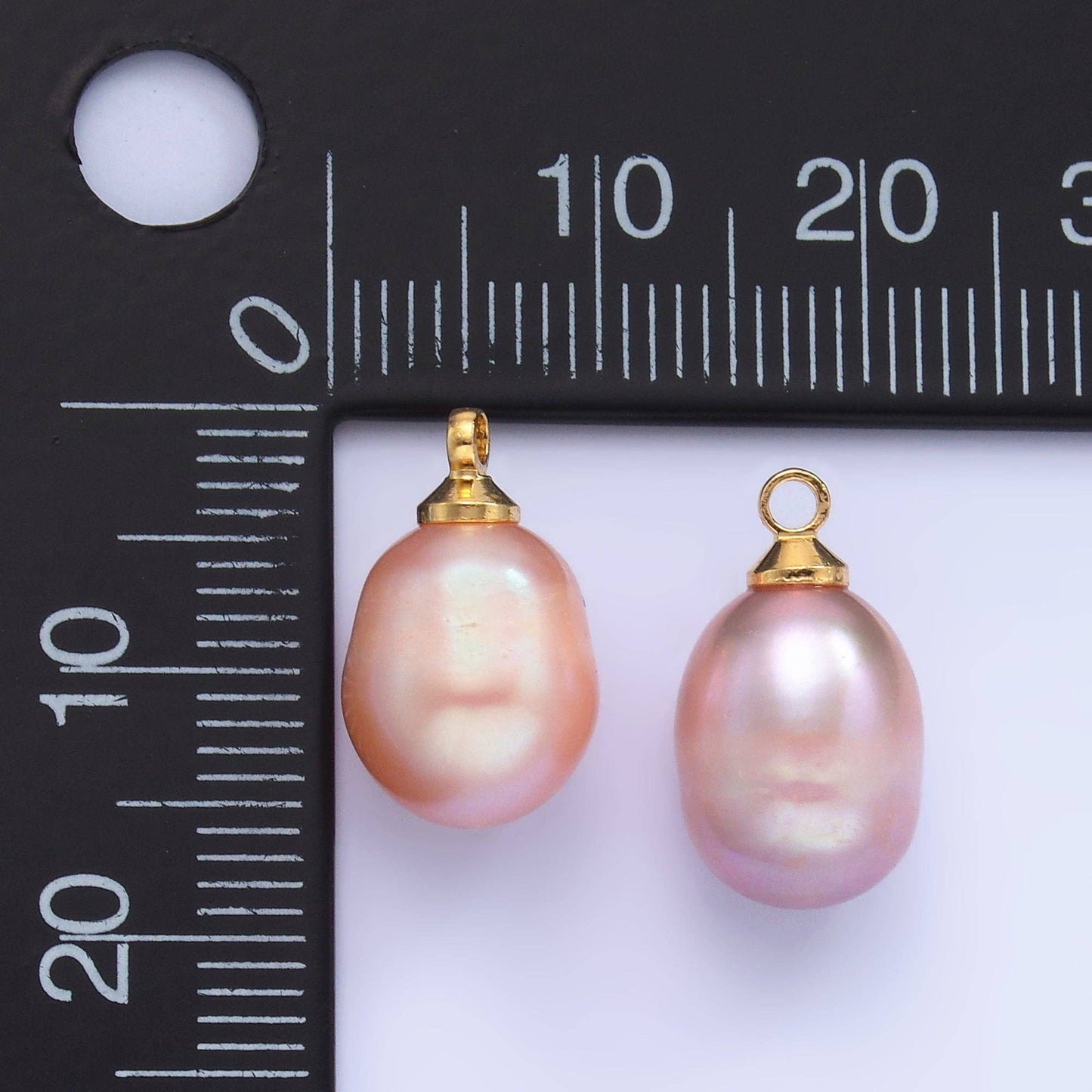 light pink pearl charm