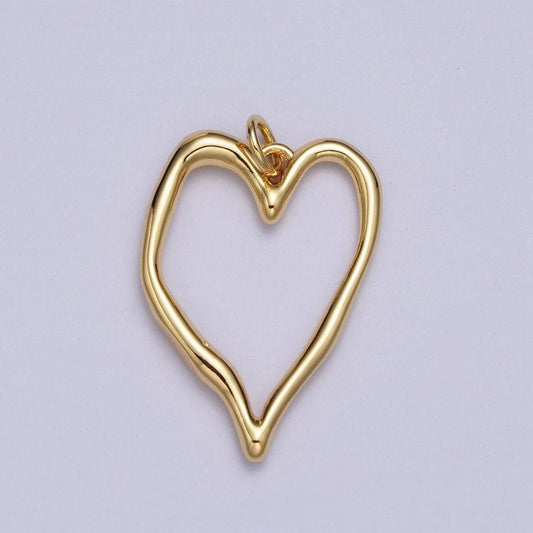 gold hammered heart