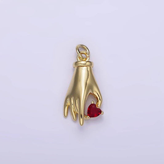 red gem hand charm