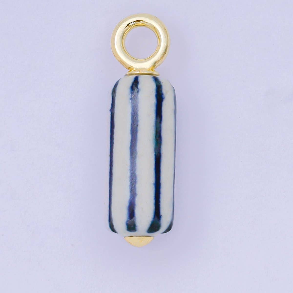 pinstripe porcelain charm