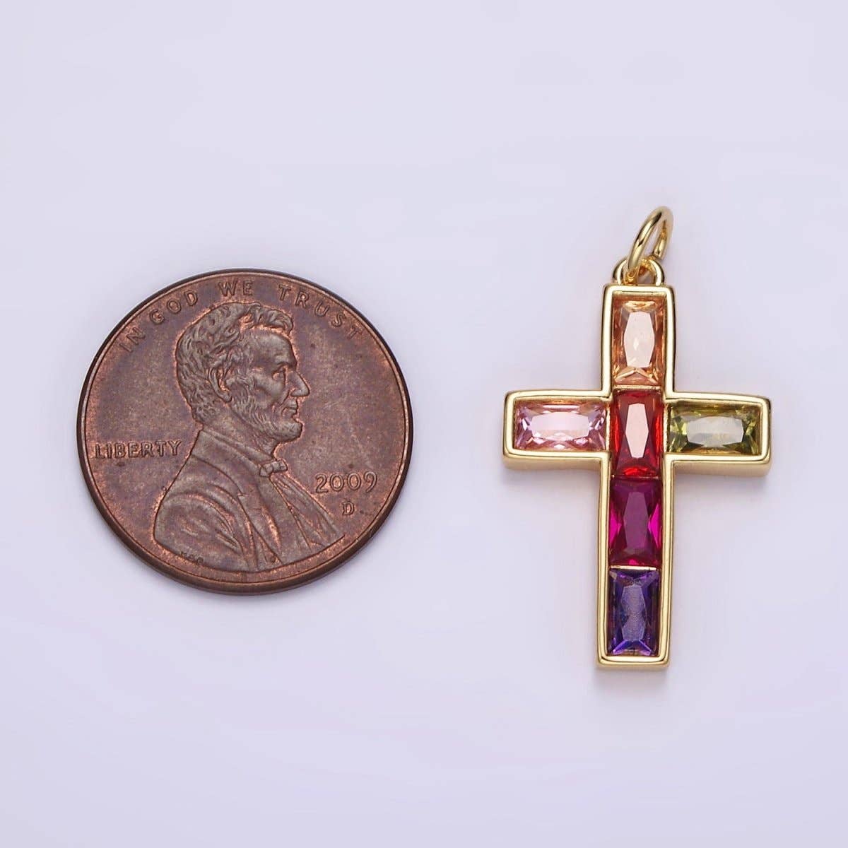 bejeweled cross charm