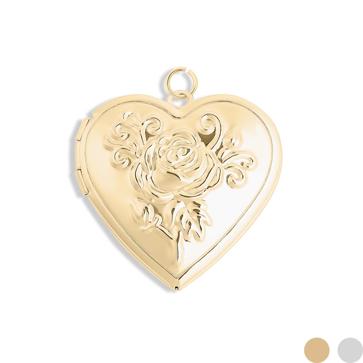 gold floral locket