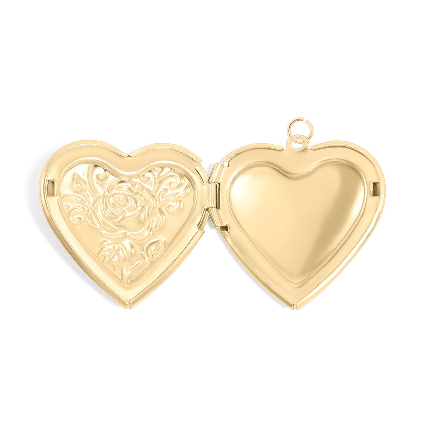 gold floral locket