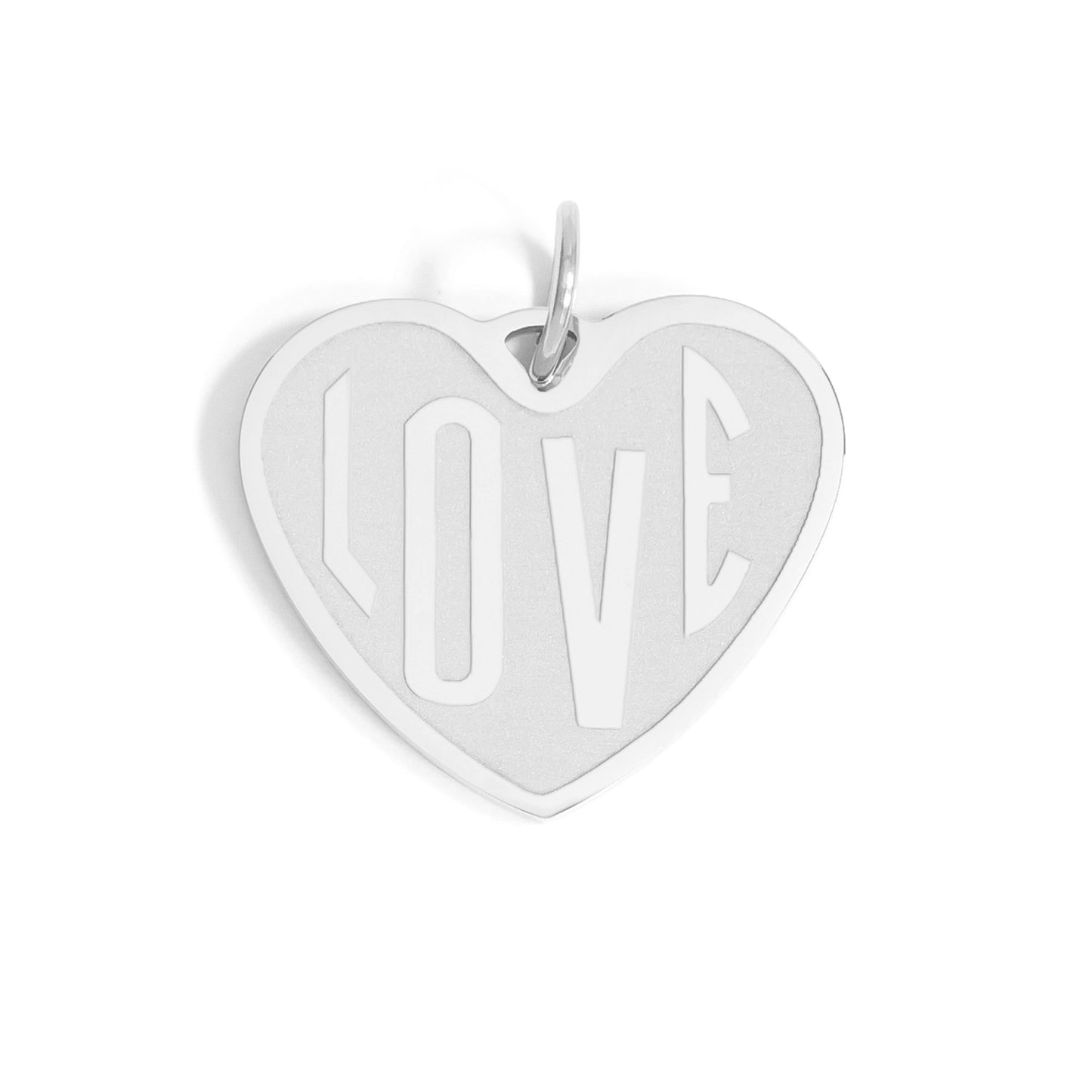 silver love heart charm