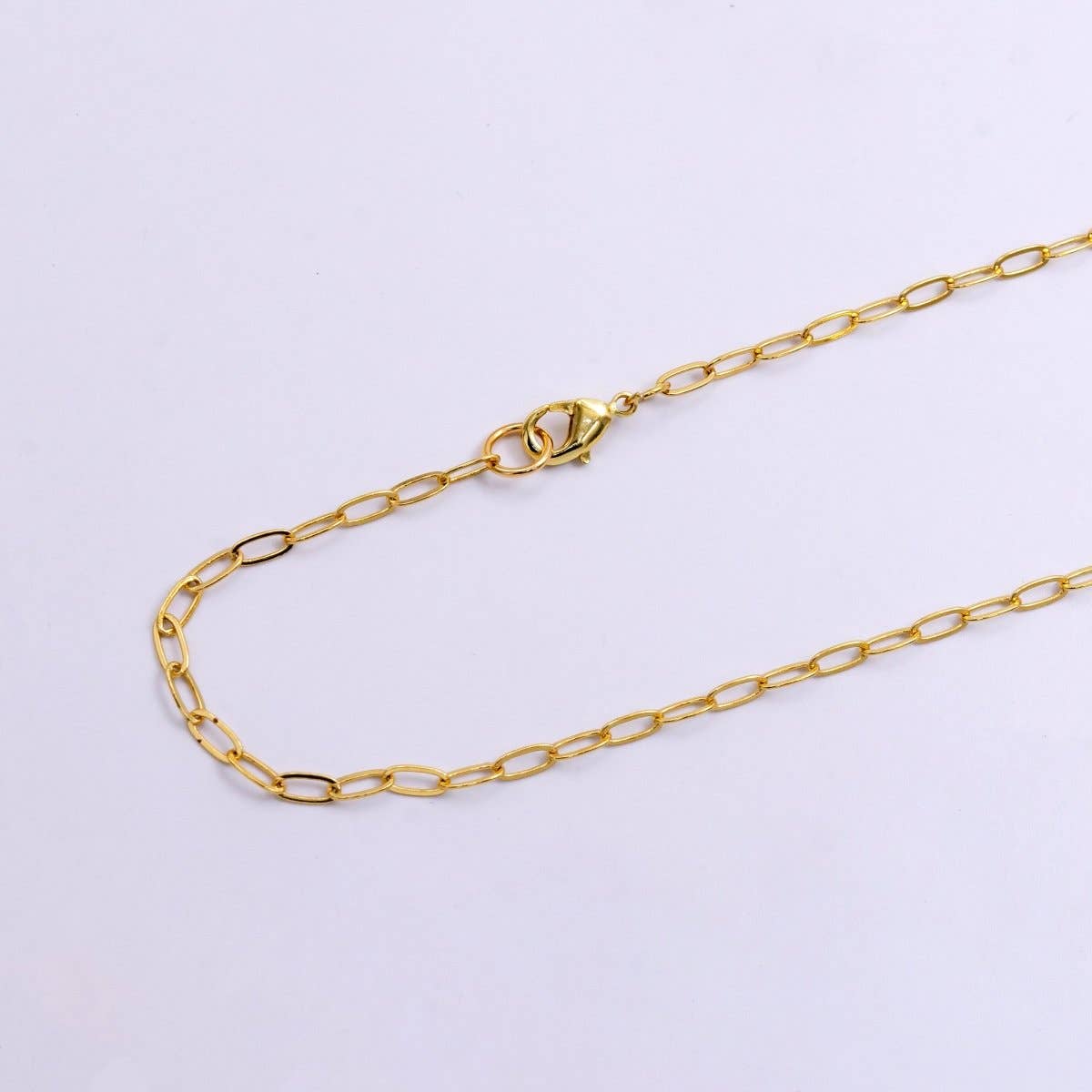 dainty gold paperclip necklace