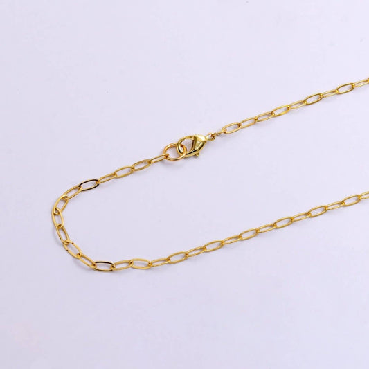 dainty gold paperclip necklace