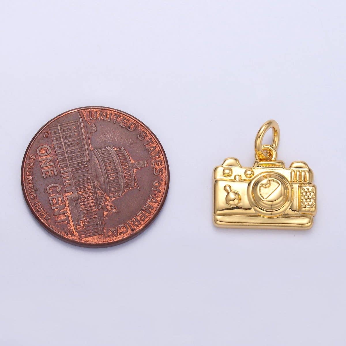 silver camera charm