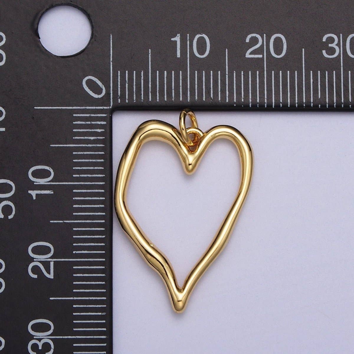 gold hammered heart