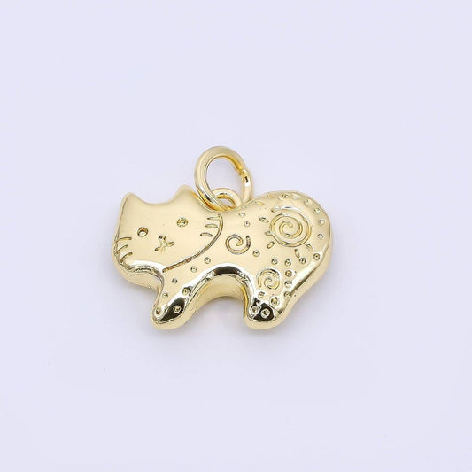 spiral kitten charm