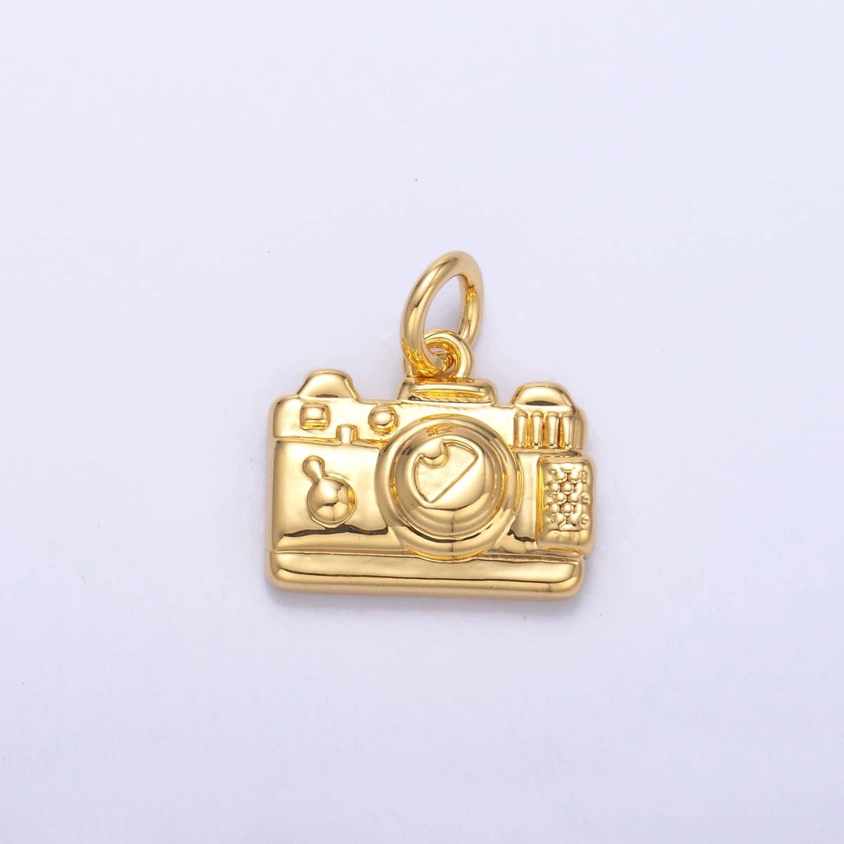 silver camera charm