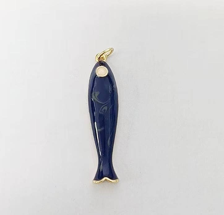 blue sardine charm
