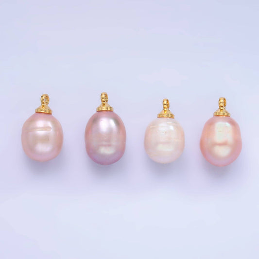 light pink pearl charm