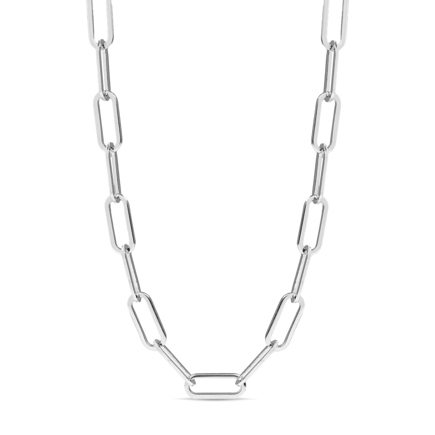 silver paperclip necklace